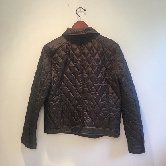 NWOT Banana Republic quilted jacket in brown large - Picture 14 of 16